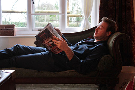 Aleks Cvetkovic Wearing Budd Silk Pyjamas