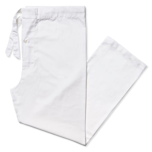 Plain Cotton and Cashmere Pyjamas in Cream