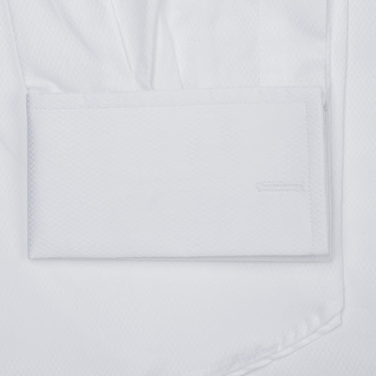Cuff detail on Marcella cotton Fly Front Double Cuff Dress Shirt in White
