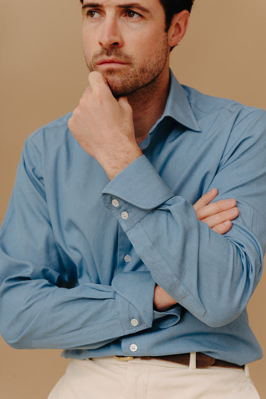 WM BROWN x Budd Exclusive Denim Cocktail Cuff Shirt