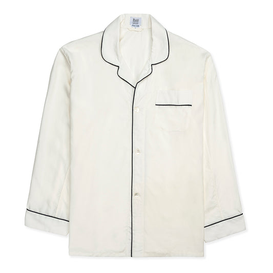 Plain Silk Pyjamas in Cream