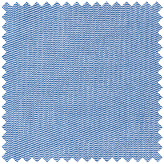 Small Herringbone Poplin in Blue