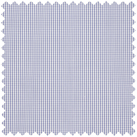 Fine Check Superpoplin in Navy