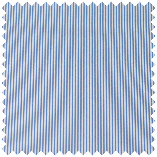 Mid blue Bengal stripe in Supraluxe cotton