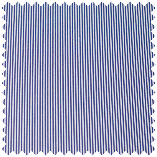 Navy blue Bengal stripe in Supraluxe cotton