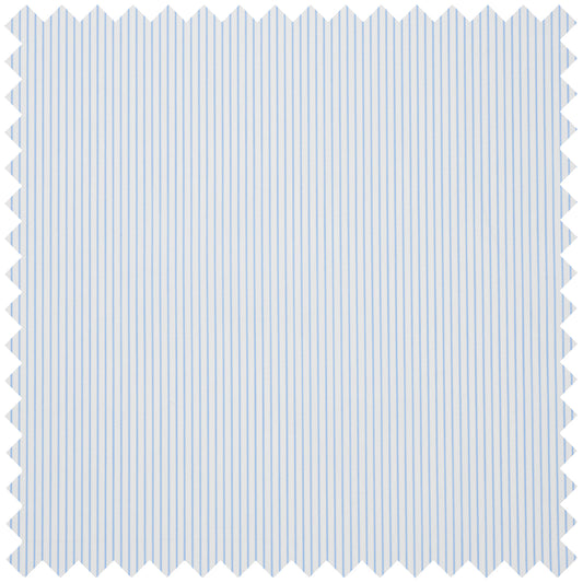 Fine Stripe Superpoplin in Sky Blue