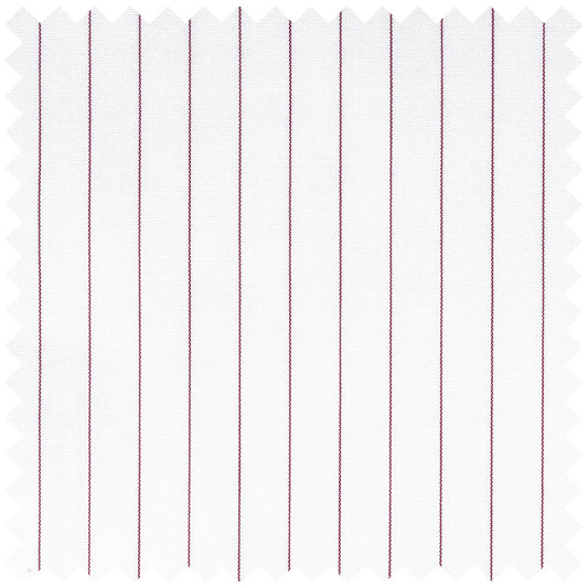 Pinstripe Superpoplin in Wine