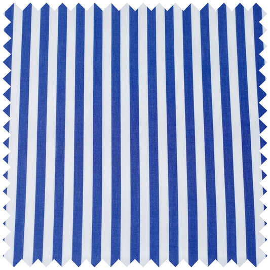 Navy candy stripe in Supraluxe cotton