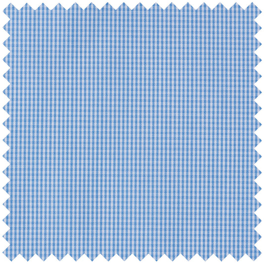 Gingham Superpoplin in Sky Blue