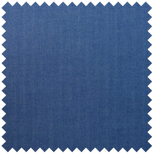 Herringbone Flanello in Mid Blue