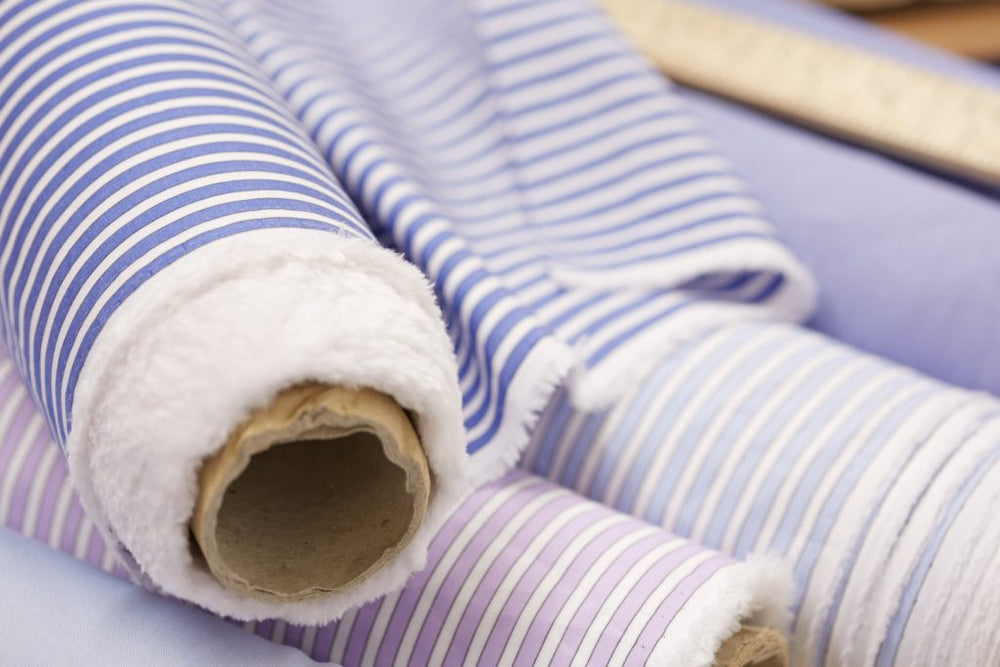 Striped shirt cloth fabric on rolls