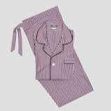 Exclusive Budd Stripe Pyjamas in Burgundy