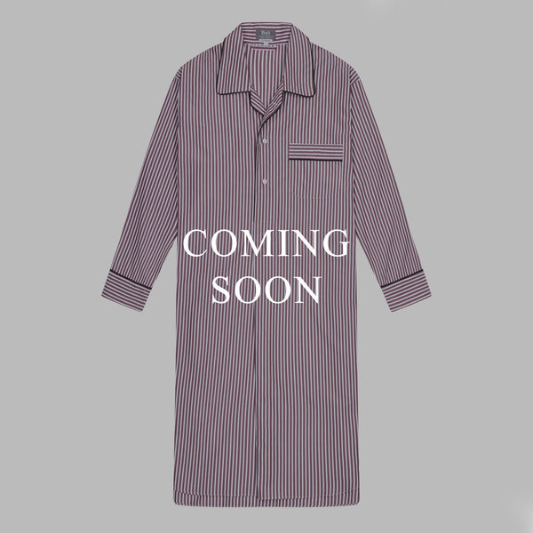 Exclusive Budd Stripe Nightshirt in Burgundy