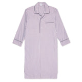 Exclusive Budd stripe cotton nightshirt in lilac