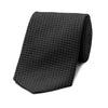 Plain Silk Grenadine Tie in Black