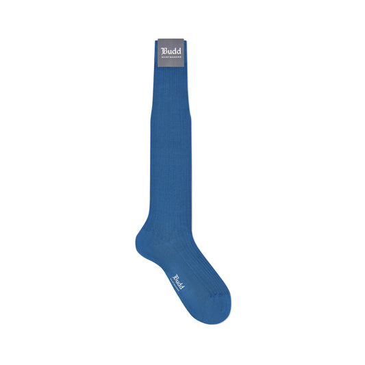 Long Cotton Socks in Blue Nile