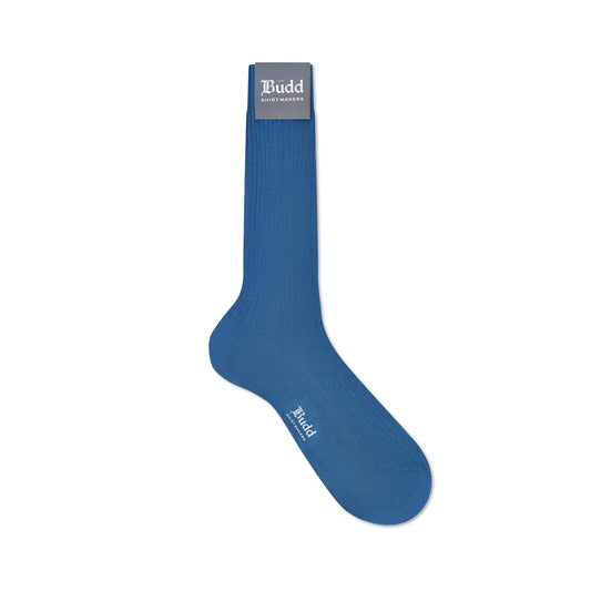 Cotton Short Socks in Blue Nile
