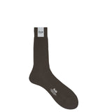 Plain Cotton Short Socks in Chocolate