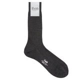 Plain Wool Short Socks in Charcoal