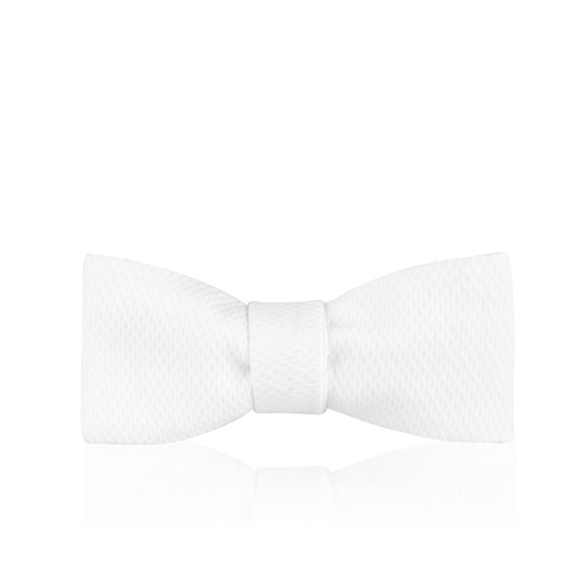Plain Marcella Batswing Bow Tie in White