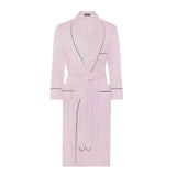 Exclusive Budd Stripe Cotton Dressing Gown in Pink