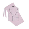 Men's pink batiste pyjamas with navy trim