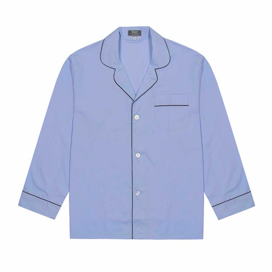 Silk Pyjamas in Sky Blue and Chocolate