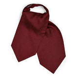 Small Spot Foulard Silk Cravat in Burgundy and White