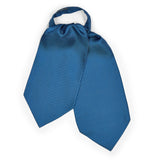 Small Spot Foulard Silk Cravat in Butcher Blue