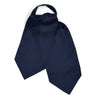 Small Spot Foulard Silk Cravat in Navy and Sky