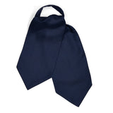Small Spot Foulard Silk Cravat in Navy and Sky