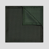 Polka Dot 27inch Silk Square in Bottle Green