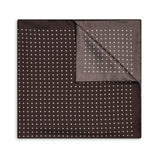 Polka Dot 27inch Silk Square in Brown
