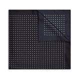 Polka Dot 27inch Silk Square in Navy