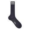 Plain Cashmere and Silk Short Socks in Dark Grey