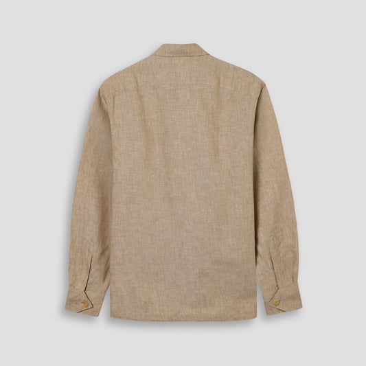 Beige shirt on a light gray background
