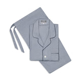 Cotton and Cashmere Classic Pyjamas in Denim and Navy