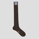 Cashmere Long Socks in Chocolate Brown