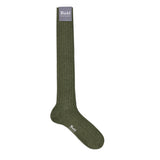Cashmere Long Socks in Sage Green