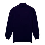 Merino Wool Turtle Neck Jumper in Dark Navy