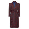 Ornate Paisley Madder Silk Dressing Gown in Red and Wine