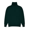 Cashmere roll neck jumper in Bottle green