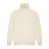 Cashmere Roll Neck Jumper in Undyed White