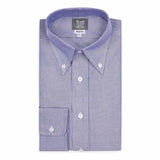 Tailored Fit Button Down Oxford Shirt in Navy Melange