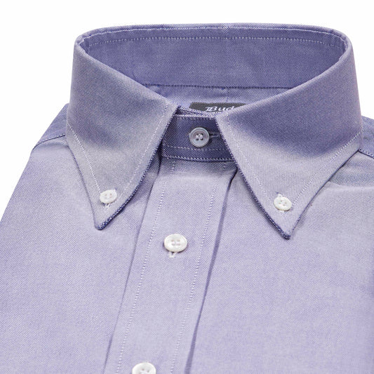 Tailored Fit Button Down Oxford Shirt in Navy Melange