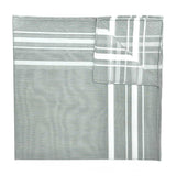 Sonata Batiste Cotton Pocket Square in Silver
