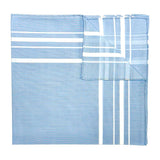 Sonata Batiste Cotton Pocket Square in Sky Blue