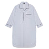 Men's Grid Check Cotton Nightshirt in Blue and Navy
