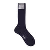 Short Wool and Silk Socks in Navy