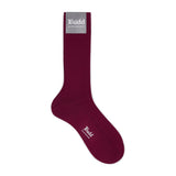 Short Wool and Silk Socks in Wine